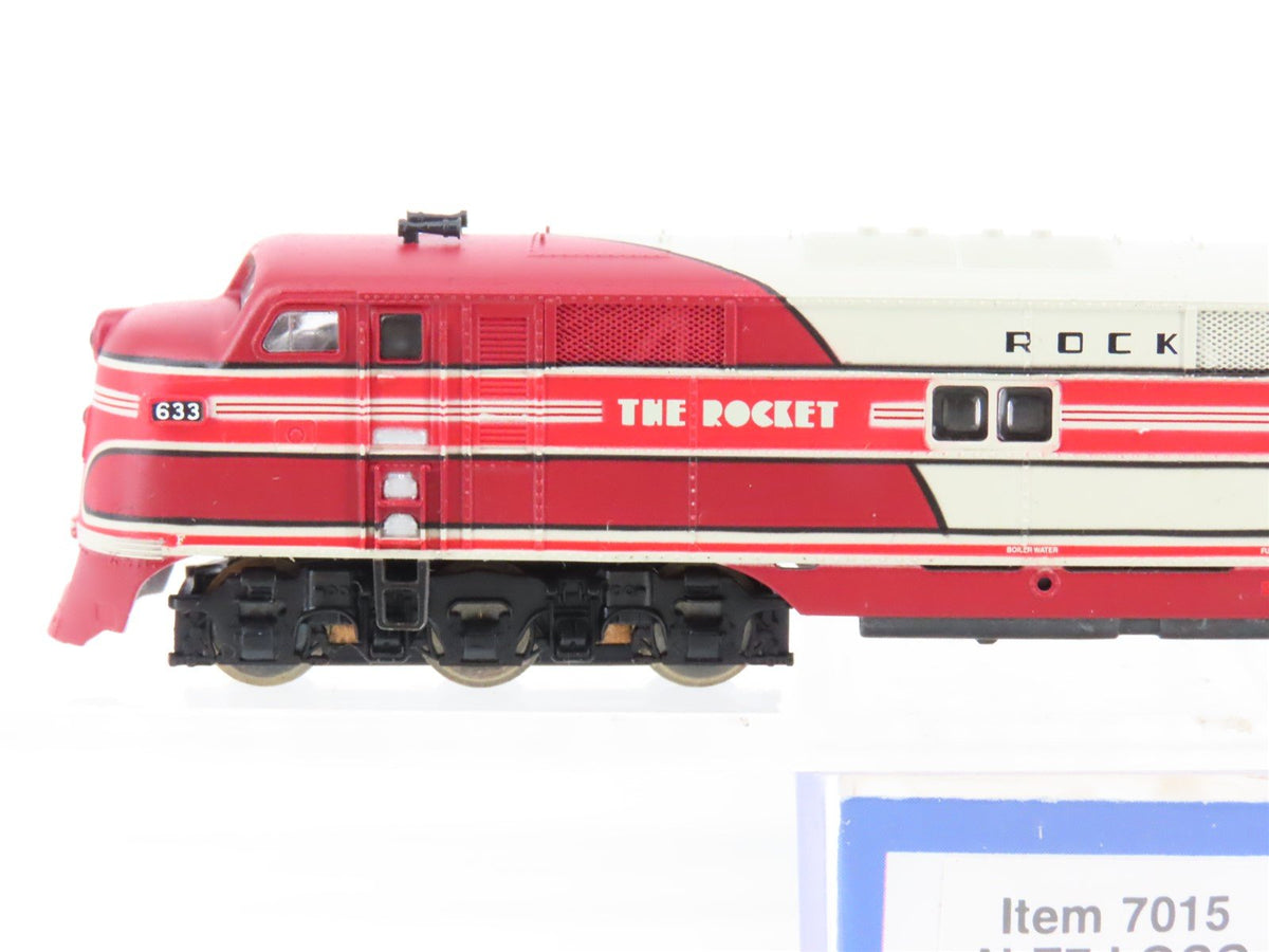 N Scale Life-Like 7015 RI Rock Island &quot;Rocket&quot; EMD E7A Diesel Locomotive #633