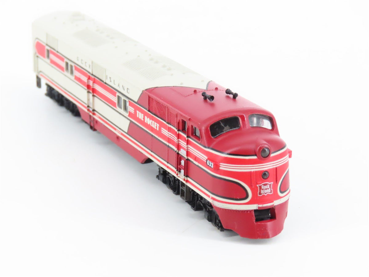 N Scale Life-Like 7015 RI Rock Island &quot;Rocket&quot; EMD E7A Diesel Locomotive #633