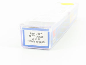 N Scale Life-Like 7027 CB&Q Burlington Route EMD E7A Diesel #9920B