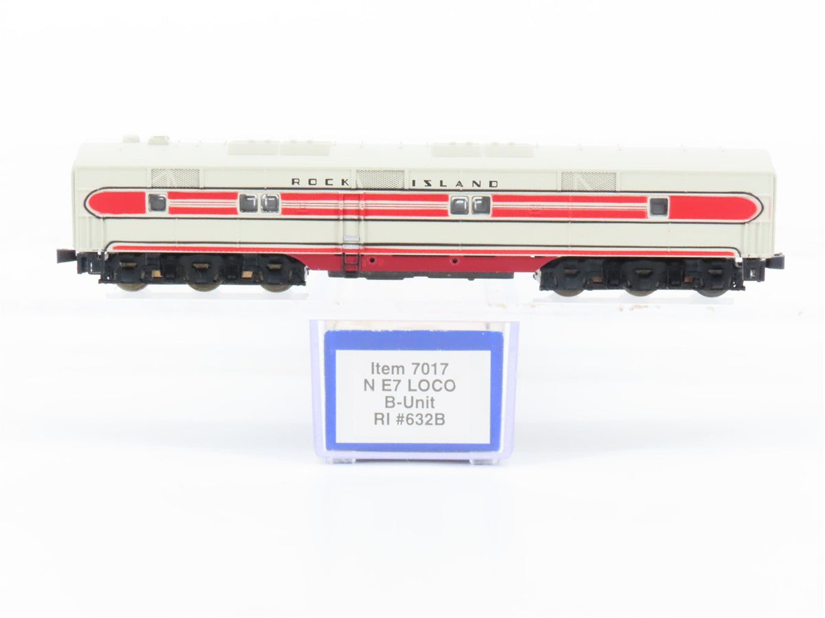 N Scale Life-Like 7017 RI Rock Island &quot;Rocket&quot; EMD E7B Diesel #632B - Unpowered