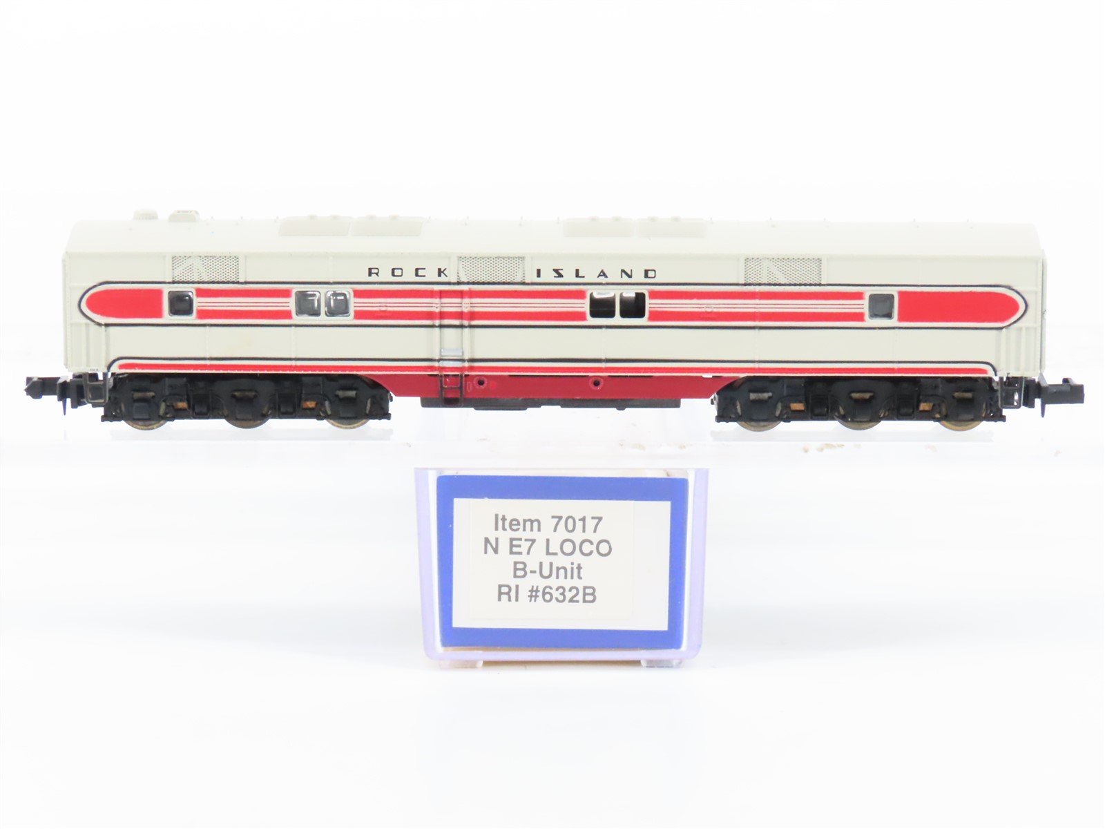 N Scale Life-Like 7017 RI Rock Island "Rocket" EMD E7B Diesel #632B - Unpowered