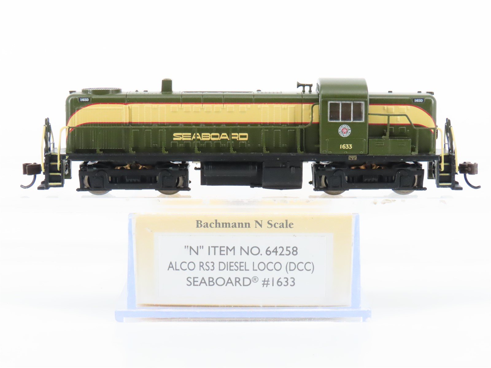 N Scale Bachmann 64258 SAL Seaboard Air Line ALCO RS-3 Diesel #1633 w/ DCC