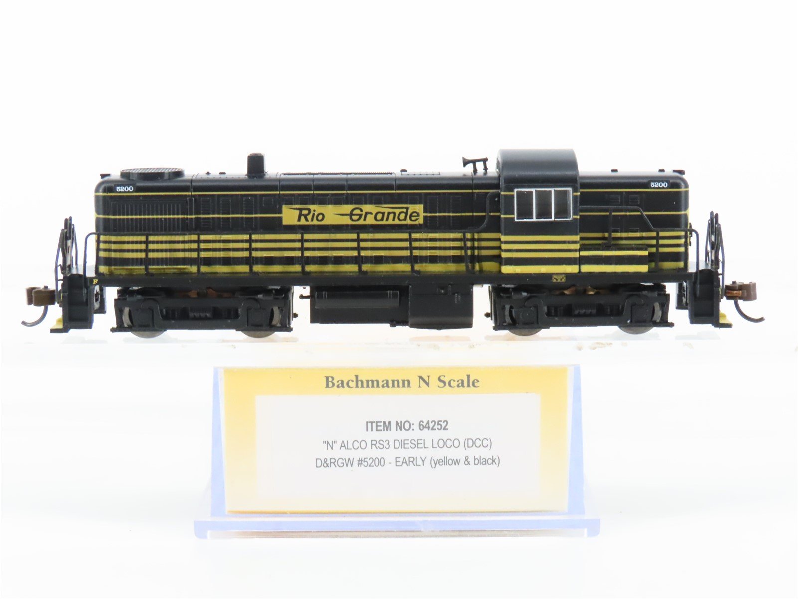 N Scale Bachmann 64252 D&RGW Rio Grande ALCO RS-3 Diesel #5200 w/ DCC