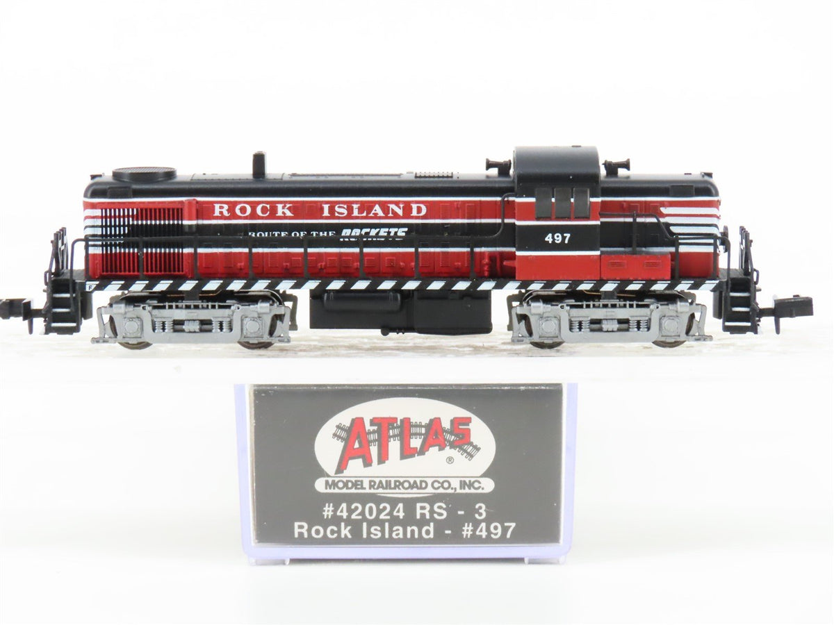 N Scale Atlas 42024 RI Rock Island RS-3 Diesel Locomotive #497