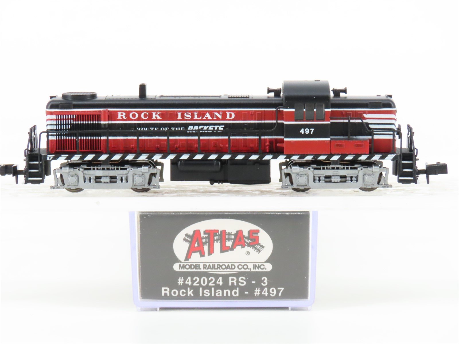 N Scale Atlas 42024 RI Rock Island RS-3 Diesel Locomotive #497