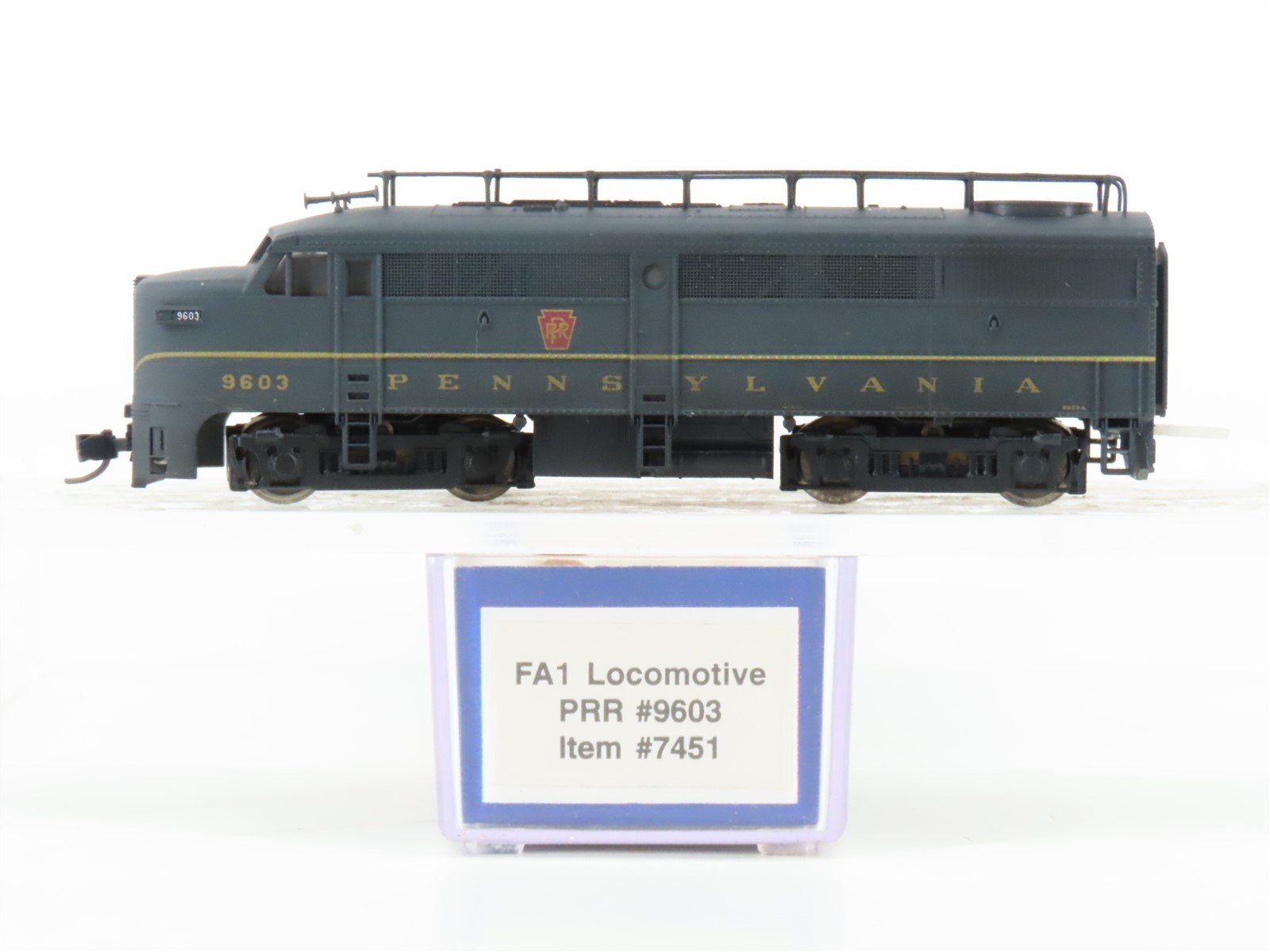 N Scale Life-Like 7451 PRR Pennsylvania FA1 Diesel Loco #9603 WEATHERED