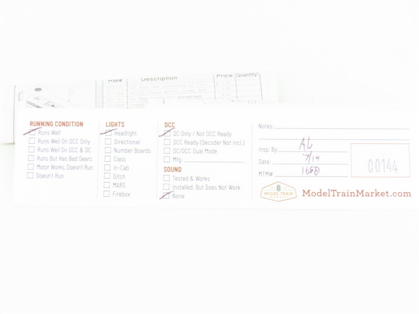 N Scale Life-Like 7425 RI Rock Island FA1/FB1 Diesel Locomotive Set