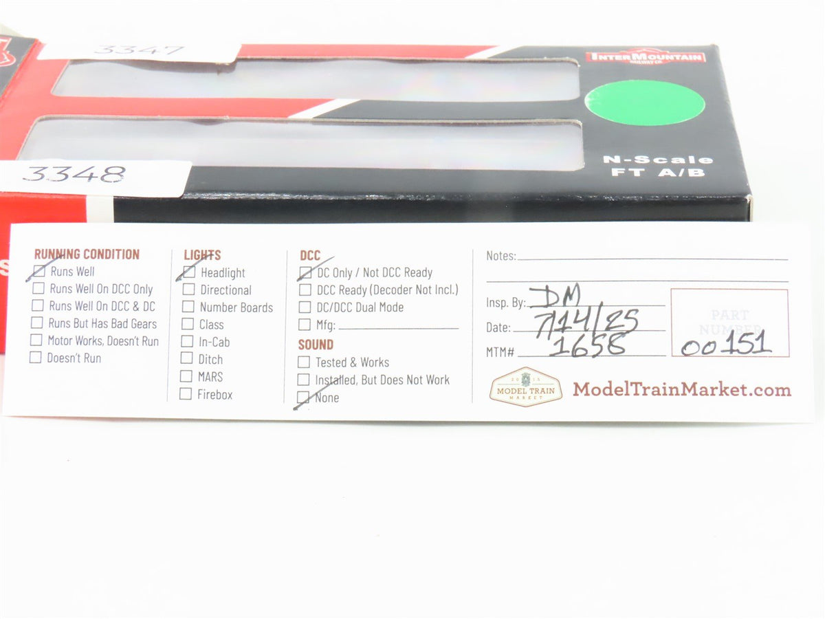 N Scale InterMountain LV Lehigh Valley EMD FTA/B Diesel Set #500/501 - DCC Ready