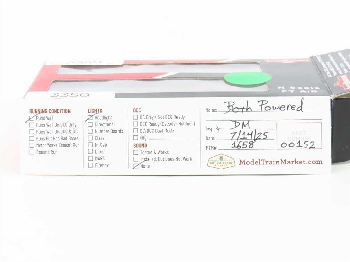 N Scale InterMountain LV Lehigh Valley EMD FTA/B Diesel Set #502/503 - DCC Ready