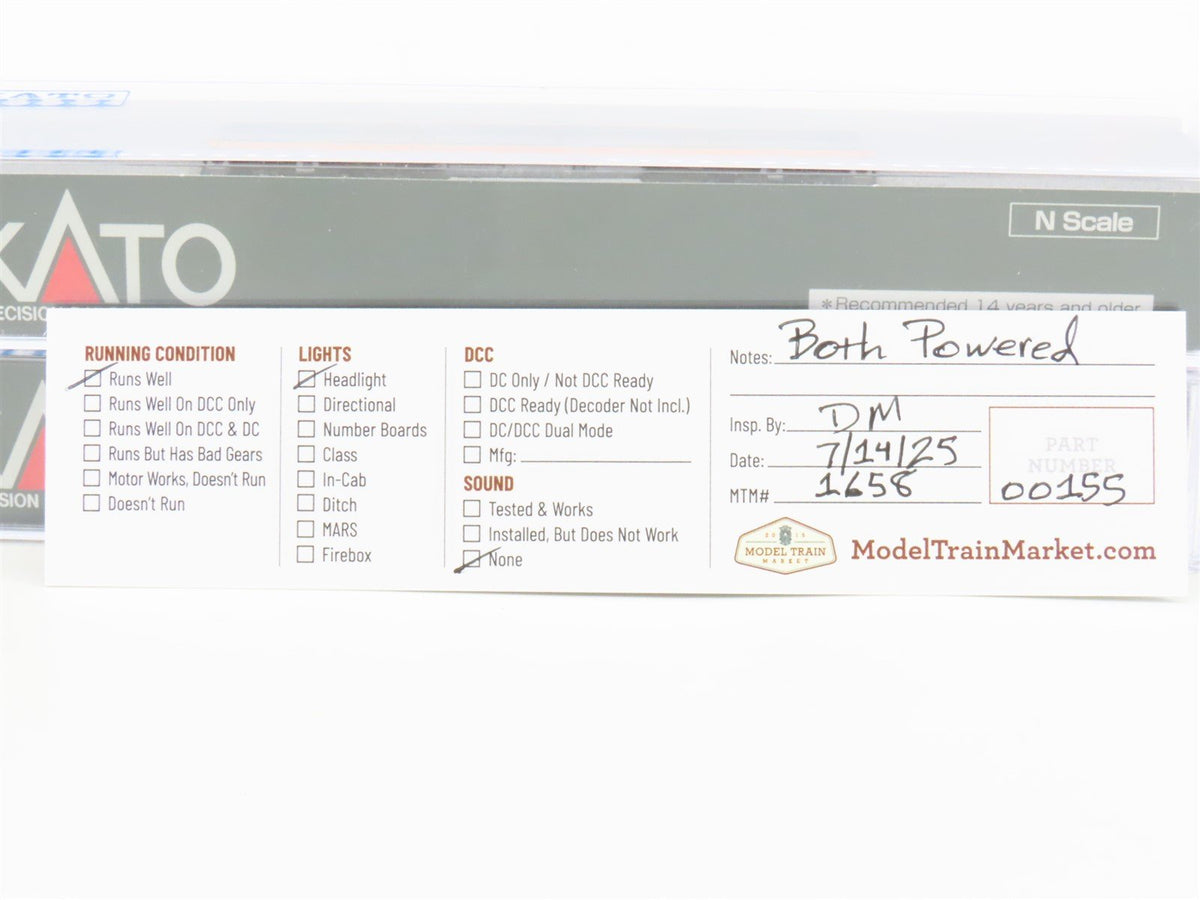 N KATO 106-0429 MILW &quot;Lightning Bolt&quot; EMD F7A/B Diesel Set #88A/88B - DCC Ready