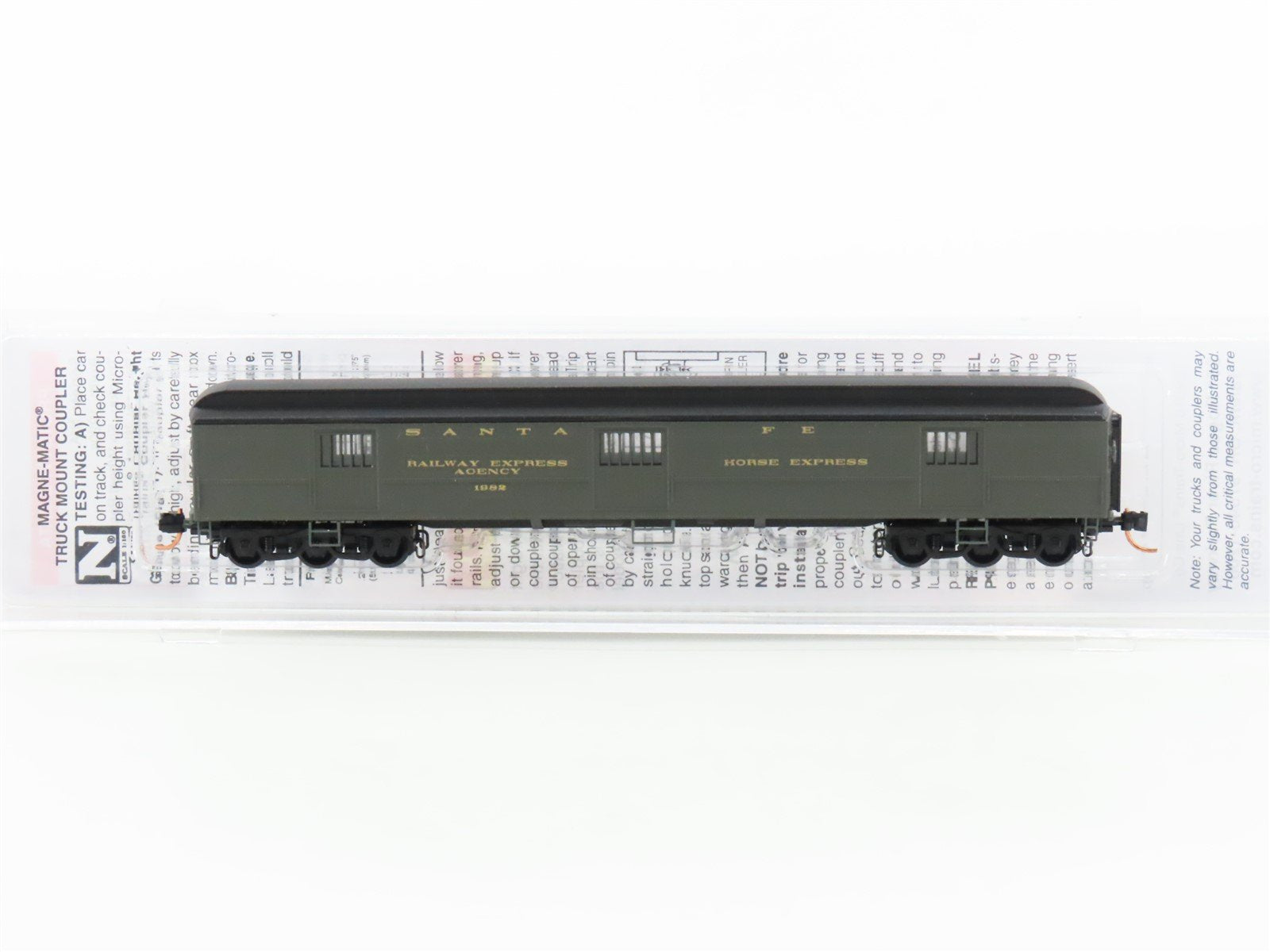 N Scale Micro-Trains MTL 14900040 ATSF Santa Fe 70' Horse Passenger Car #1982