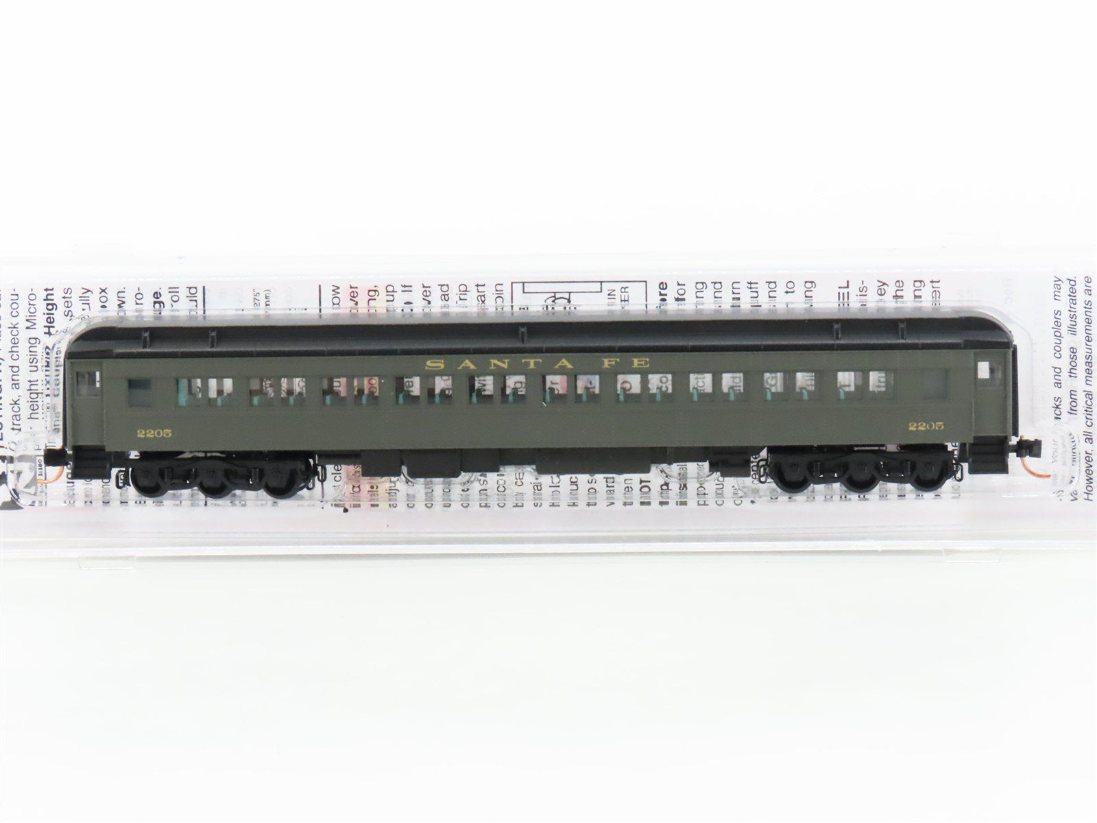 N Scale Micro-Trains MTL 14500040 ATSF Santa Fe Coach Passenger Car #2205
