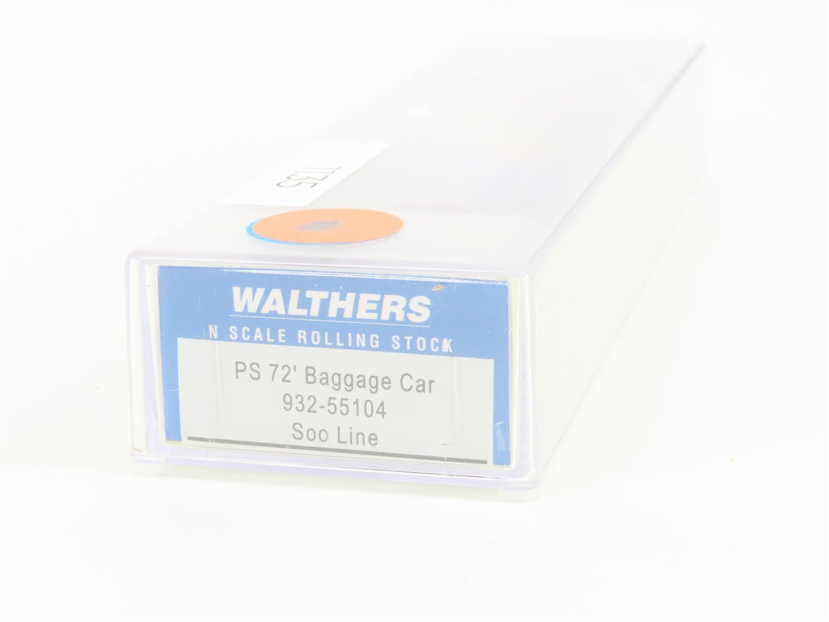 N Scale Walthers 932-55104 SOO Line 72&#39; Baggage Passenger Car