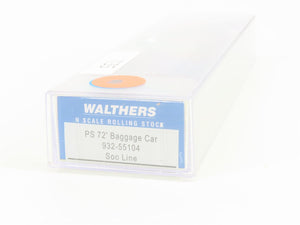 N Scale Walthers 932-55104 SOO Line 72' Baggage Passenger Car