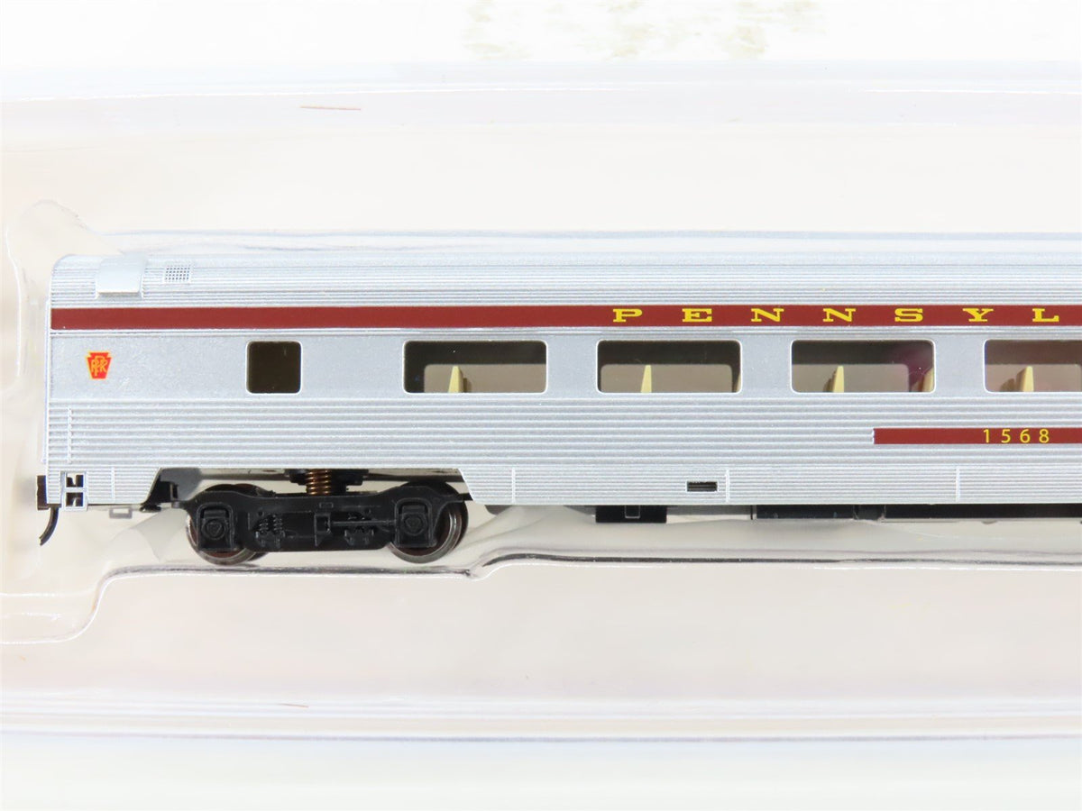 N Scale Bachmann Silver Series 14752 PRR Pennsylvania 85&#39; Coach Passenger #1568