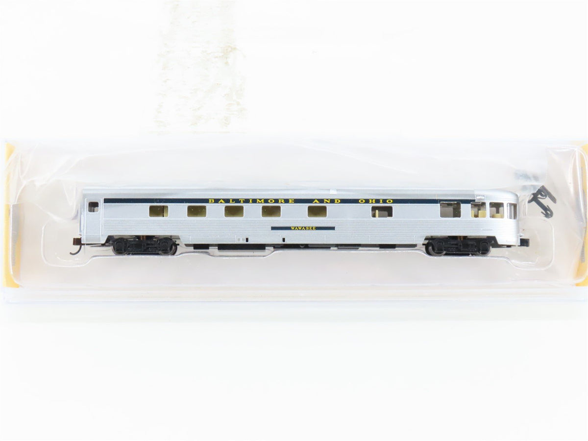 N Scale Bachmann Silver Series 14553 B&amp;O Baltimore &amp; Ohio Observation Passenger