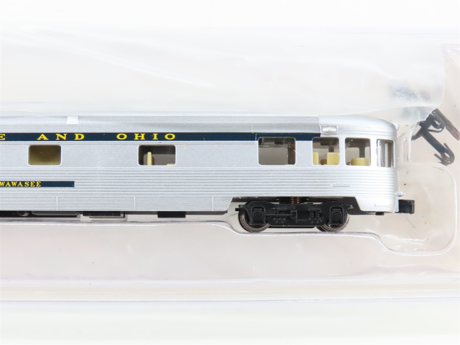N Scale Bachmann Silver Series 14553 B&O Baltimore & Ohio Observation Passenger