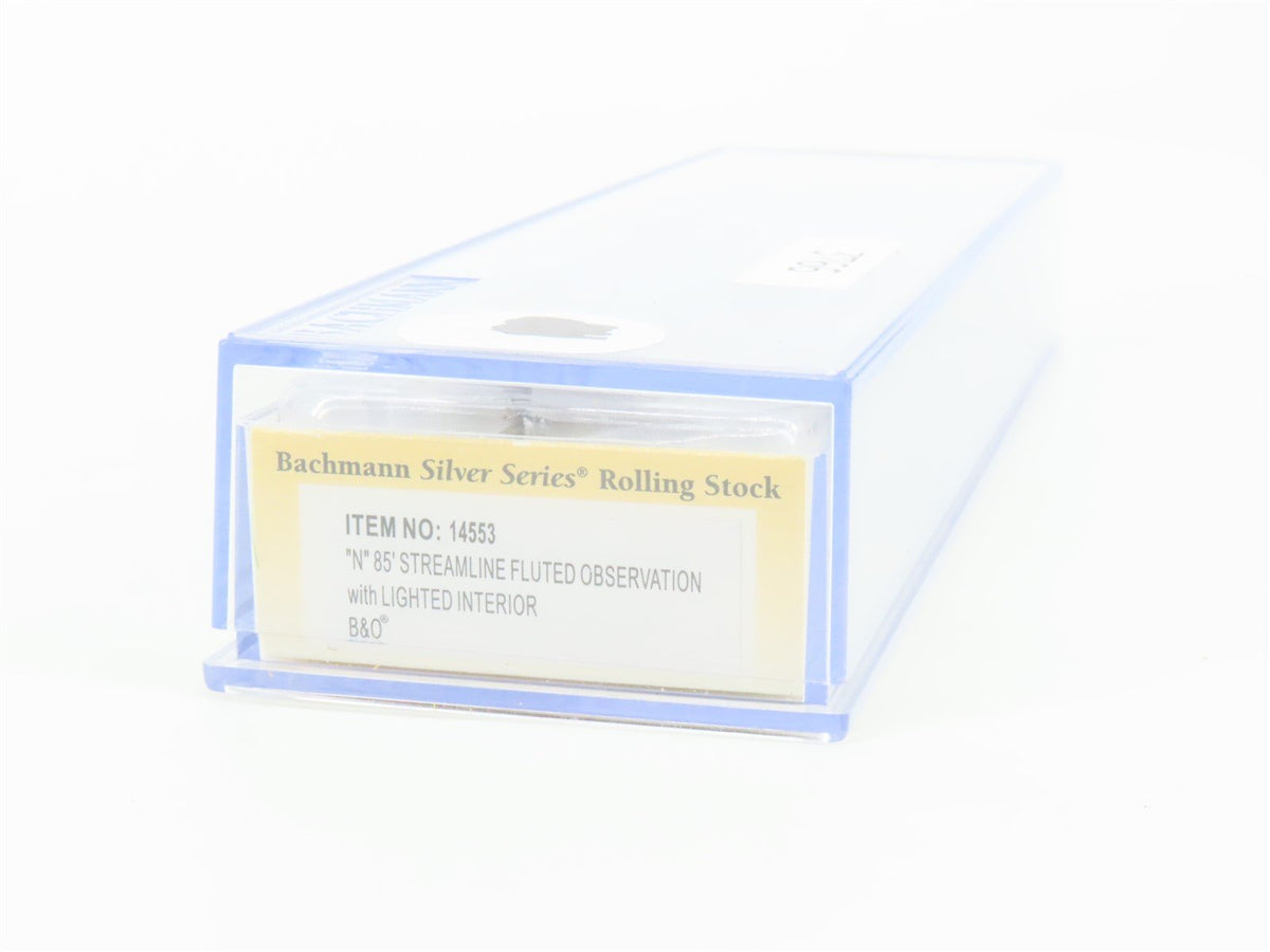N Scale Bachmann Silver Series 14553 B&amp;O Baltimore &amp; Ohio Observation Passenger