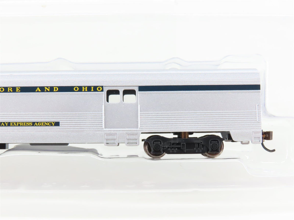 N Scale Bachmann Silver Series 14653 B&amp;O Baltimore &amp; Ohio 72&#39; Baggage Passenger