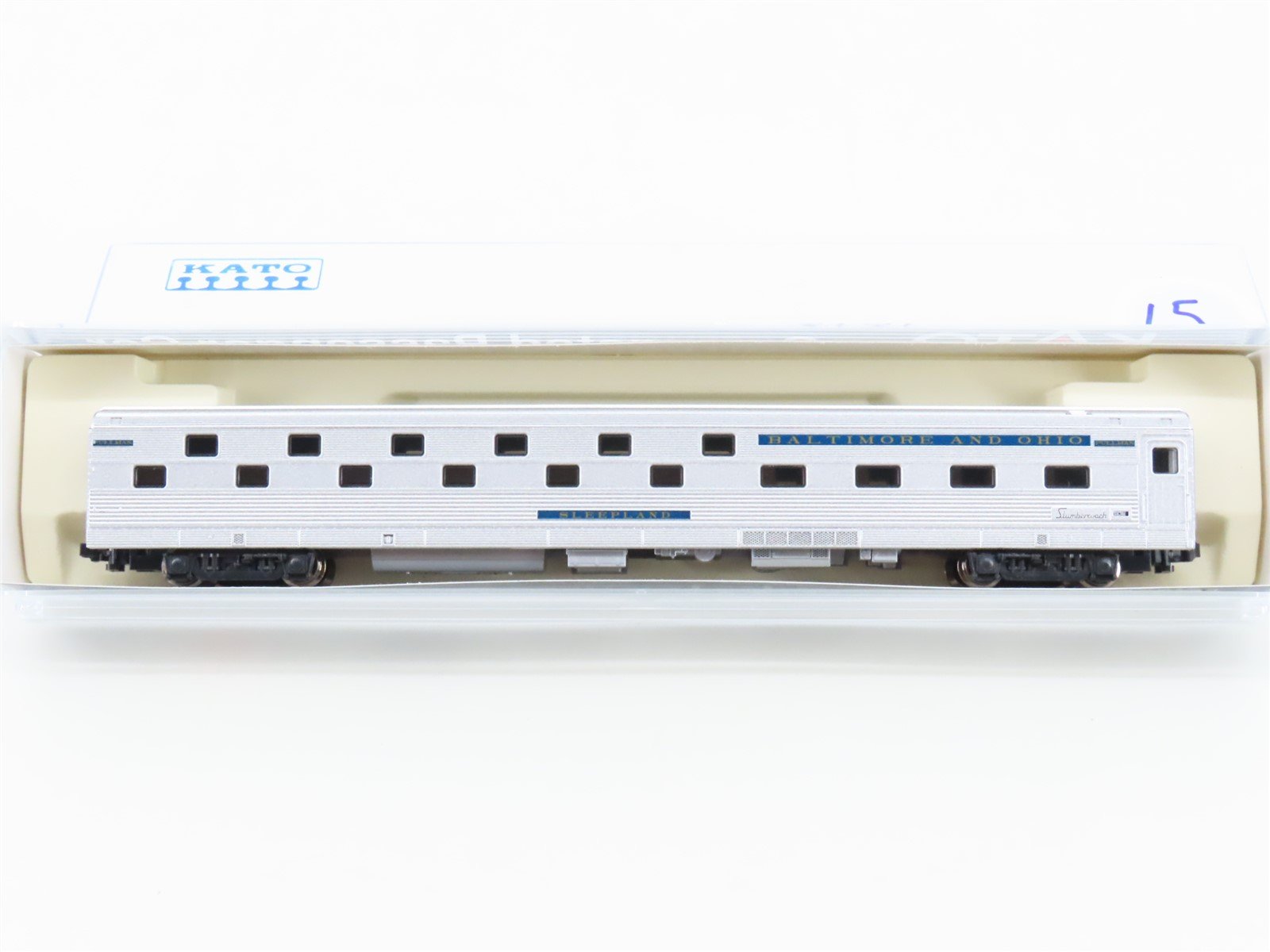 N Scale KATO B&O Baltimore & Ohio Slumbercoach Sleeper Passenger "Sleepland"