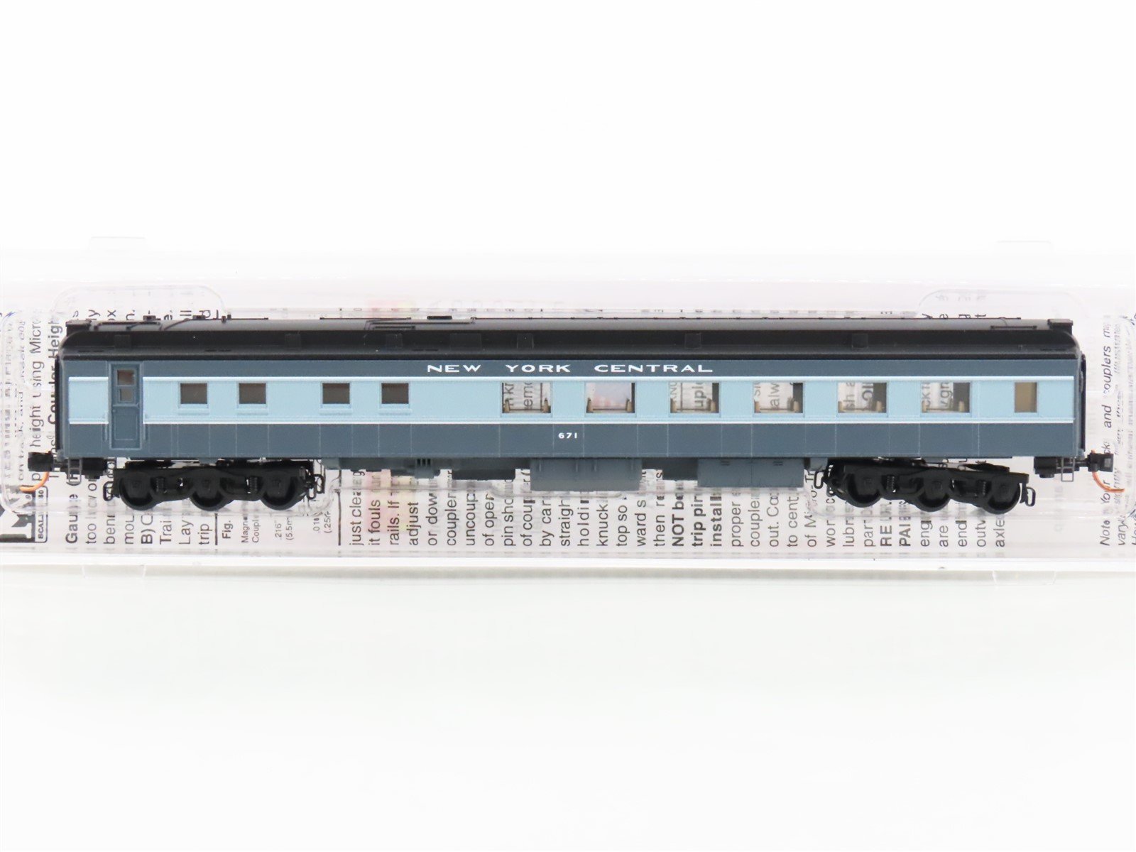 N Scale Micro-Trains MTL 14600130 NYC New York Central Diner Passenger Car #671