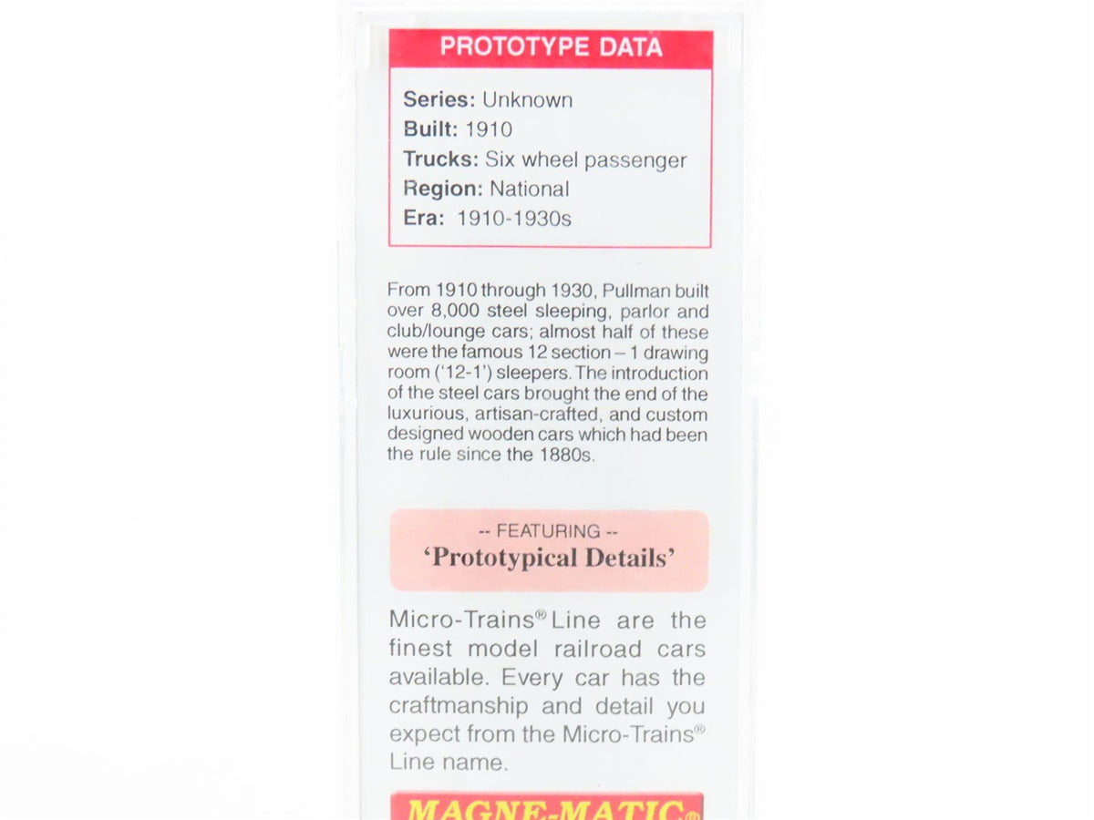 N Scale Micro-Trains MTL 14200010 Pullman 83&#39; Heavyweight Sleeper Passenger Car