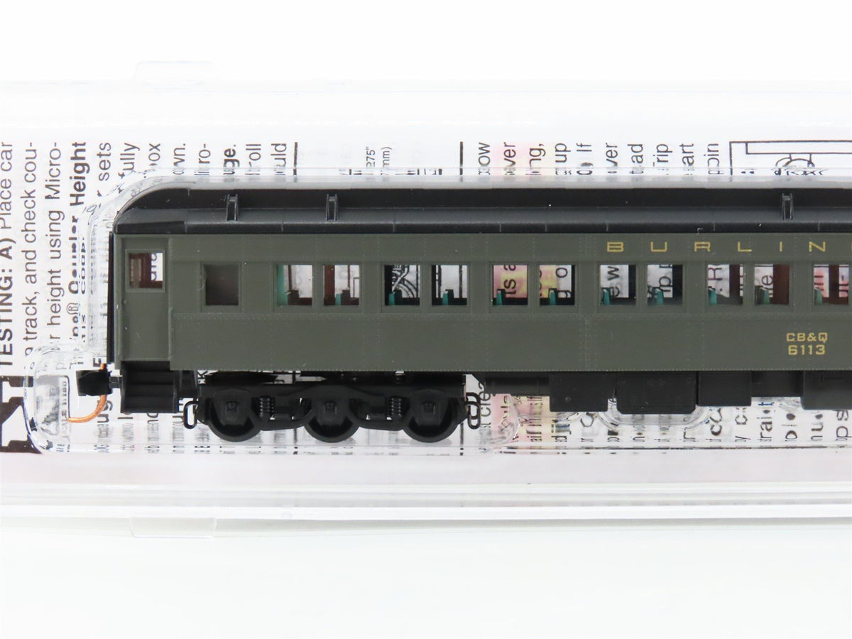 N Scale Micro-Trains MTL 14500030 CB&amp;Q Burlington Railroad Coach Passenger #6113