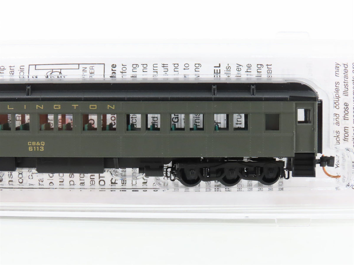 N Scale Micro-Trains MTL 14500030 CB&amp;Q Burlington Railroad Coach Passenger #6113