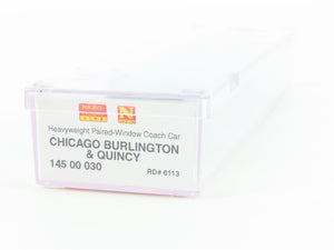 N Scale Micro-Trains MTL 14500030 CB&Q Burlington Railroad Coach Passenger #6113