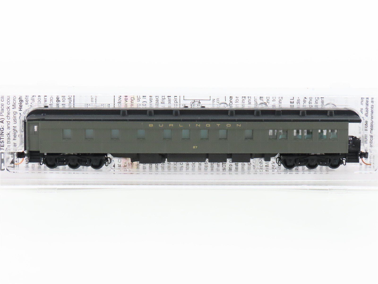 N Scale Micro-Trains MTL 14400030 CB&Q Burlington Observation Passenger Car #87