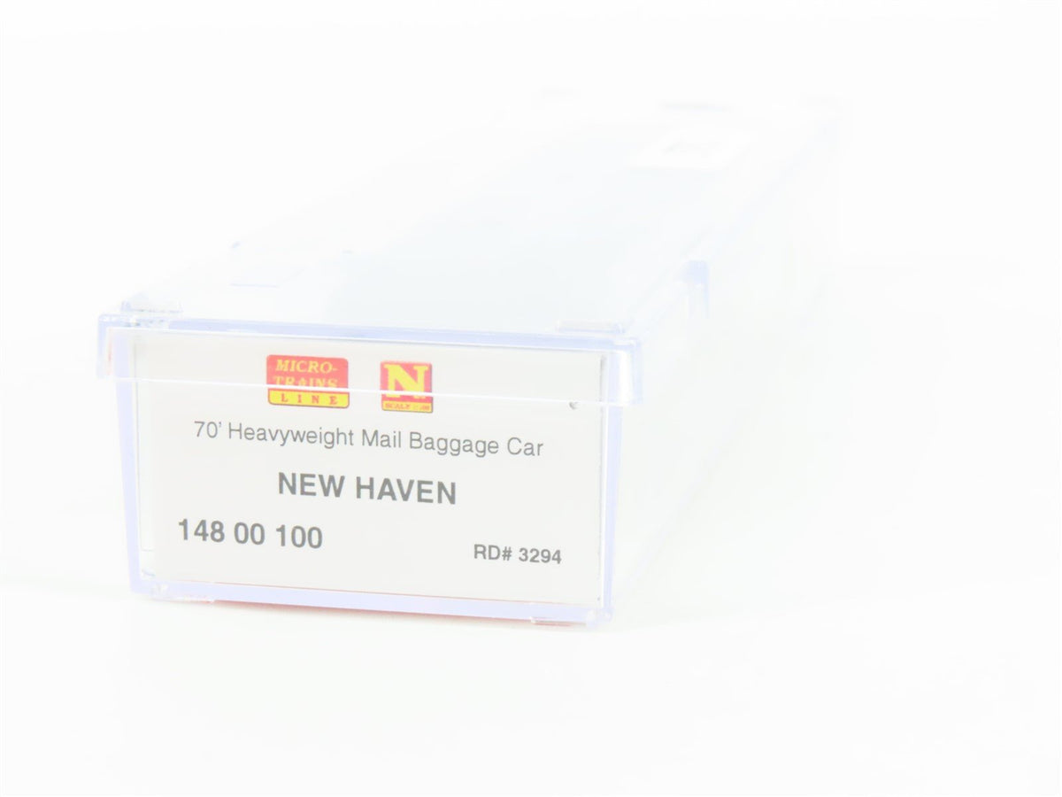N Scale Micro-Trains MTL 14800100 NH New Haven 70&#39; Baggage RPO Passenger #3294