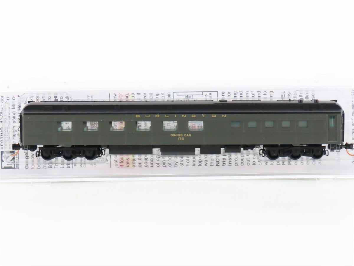 N Micro-Trains MTL 14600030 CB&amp;Q Burlington Railroad 80&#39; Diner Passenger #178
