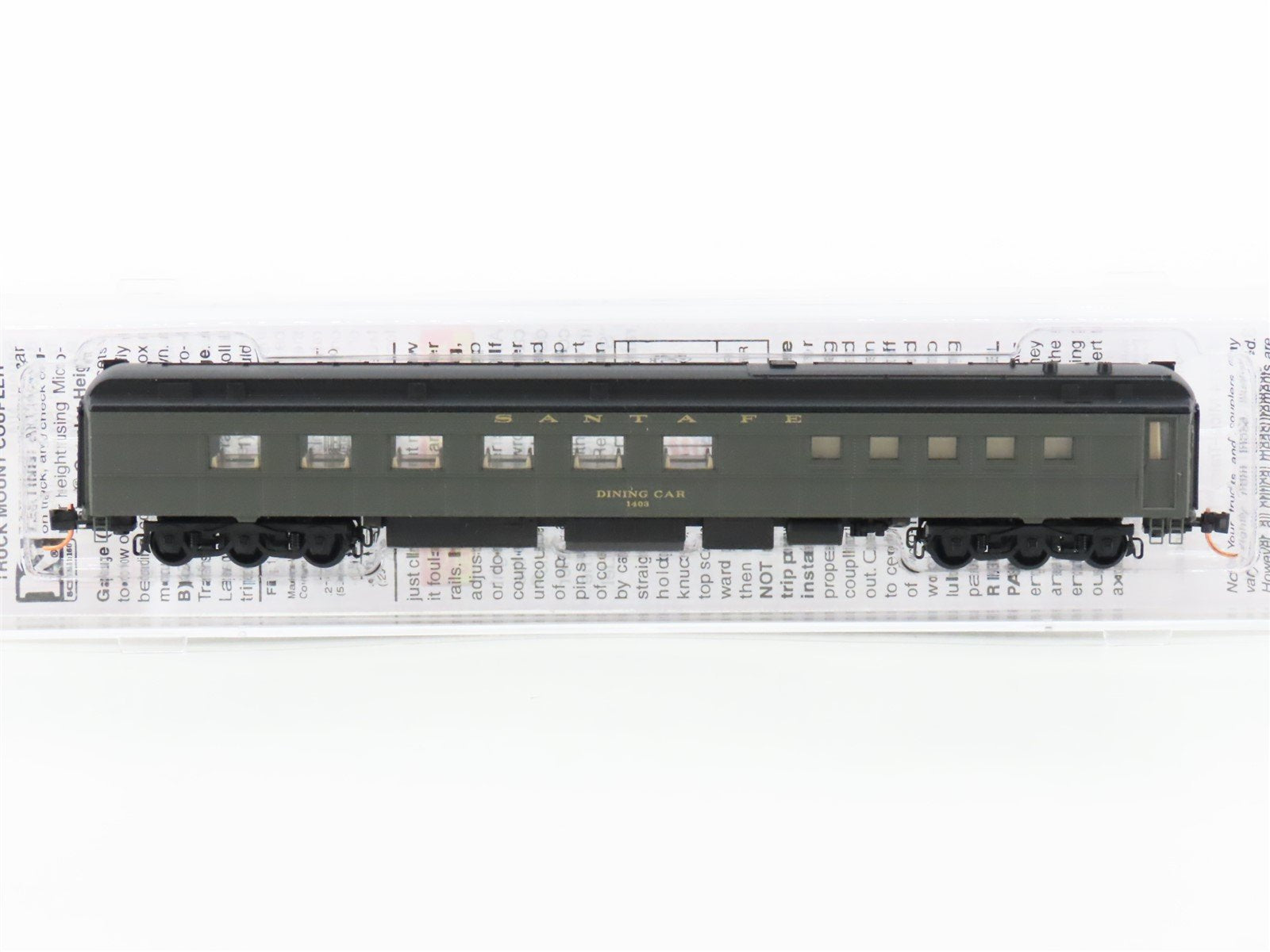 N Scale Micro-Trains MTL 14600040 ATSF Santa Fe Railroad Diner Passenger #1403