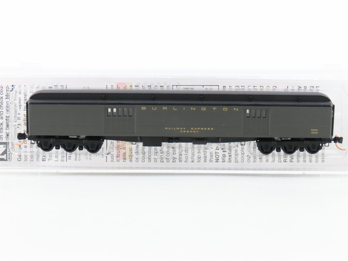 N Scale Micro-Trains MTL 14700200 CB&amp;Q Burlington 70&#39; Baggage Passenger #1540