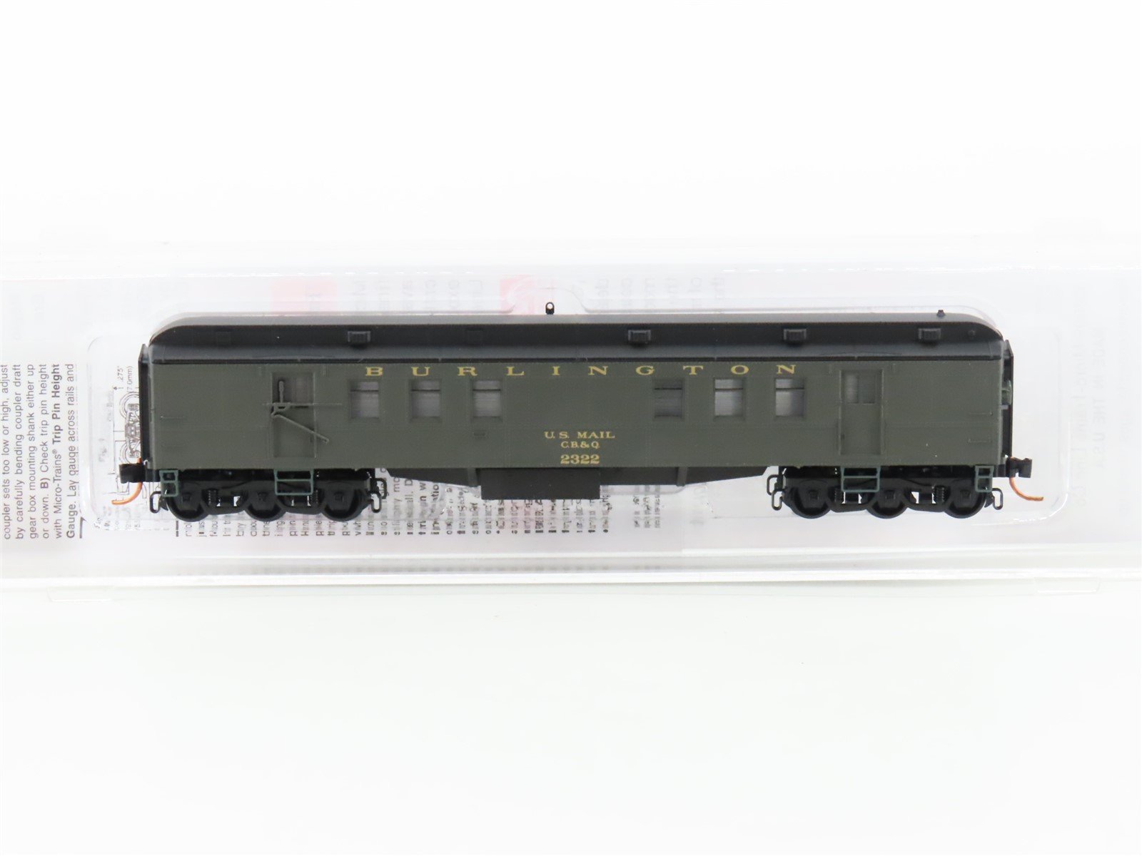 N Micro-Trains MTL 14000030 CB&Q Burlington Railway Post Office Passenger #2322