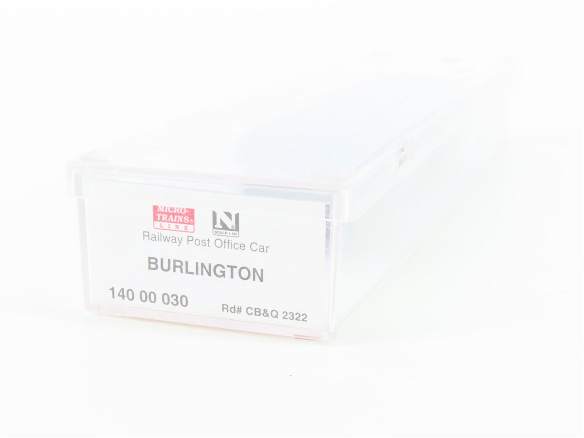 N Micro-Trains MTL 14000030 CB&amp;Q Burlington Railway Post Office Passenger #2322