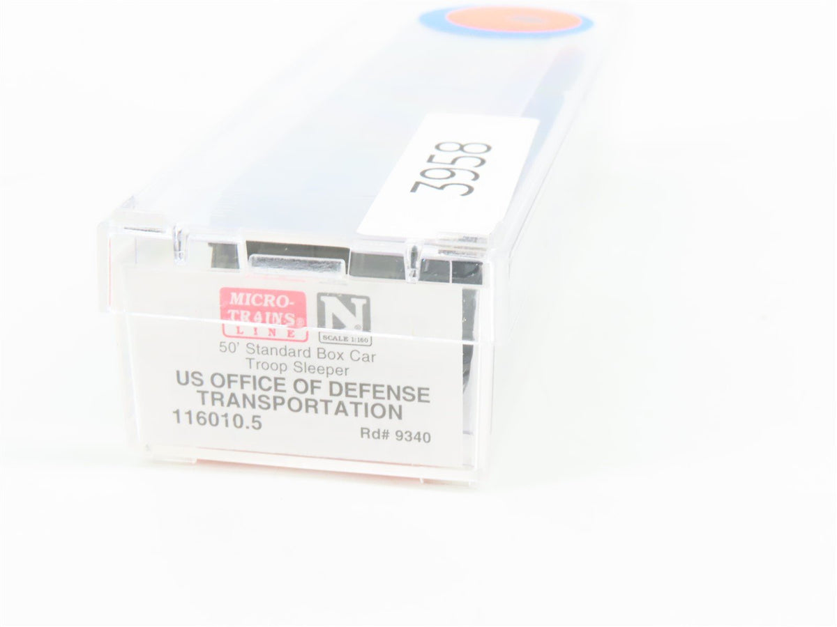 N Micro-Trains MTL 116010.5 US Office of Defense Troop Sleeper Passenger #9340