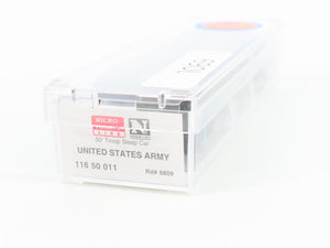 N Scale Micro-Trains MTL 11650011 US Army 50' Troop Sleeper Passenger Car #9809