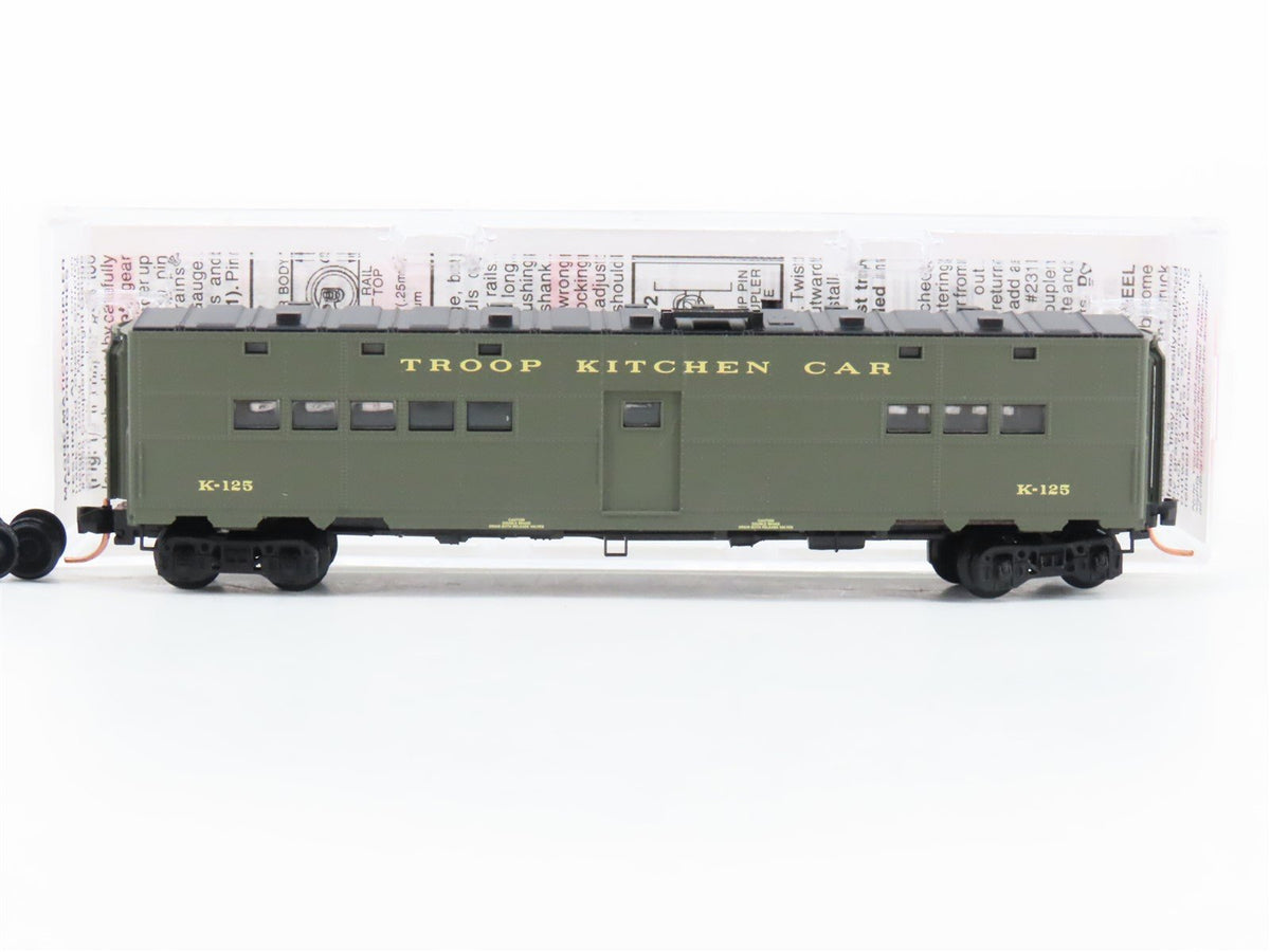 N Scale Micro-Trains MTL 118010 US Army 50&#39; Troop Kitchen Passenger Car #K-125