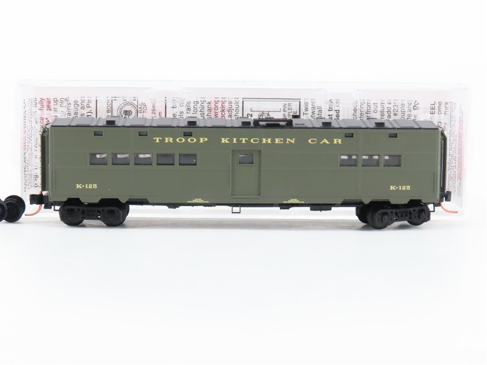 N Scale Micro-Trains MTL 118010 US Army 50' Troop Kitchen Passenger Car #K-125