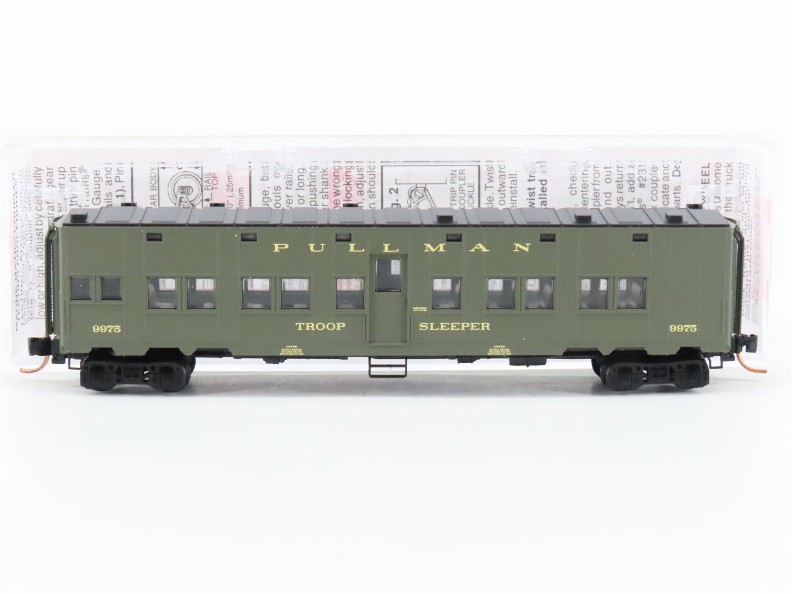 N Scale Micro-Trains MTL 11650012 US Army 50' Troop Sleeper Passenger Car #9975