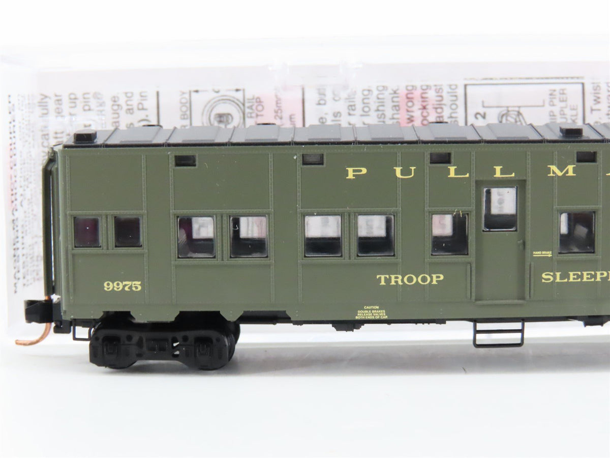 N Scale Micro-Trains MTL 11650012 US Army 50&#39; Troop Sleeper Passenger Car #9975