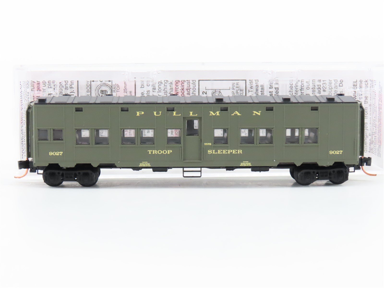 N Micro-Trains MTL 11600012 US Office of Defense Troop Sleeper Passenger #9027