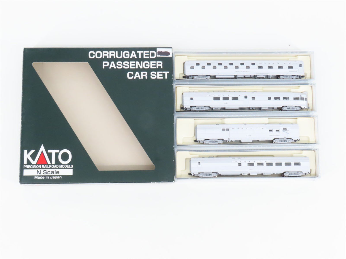 N Scale KATO 106-1502 ATSF Santa Fe Railroad Corrugated Passenger 4-Car Set