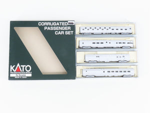 N Scale KATO 106-1502 ATSF Santa Fe Railroad Corrugated Passenger 4-Car Set