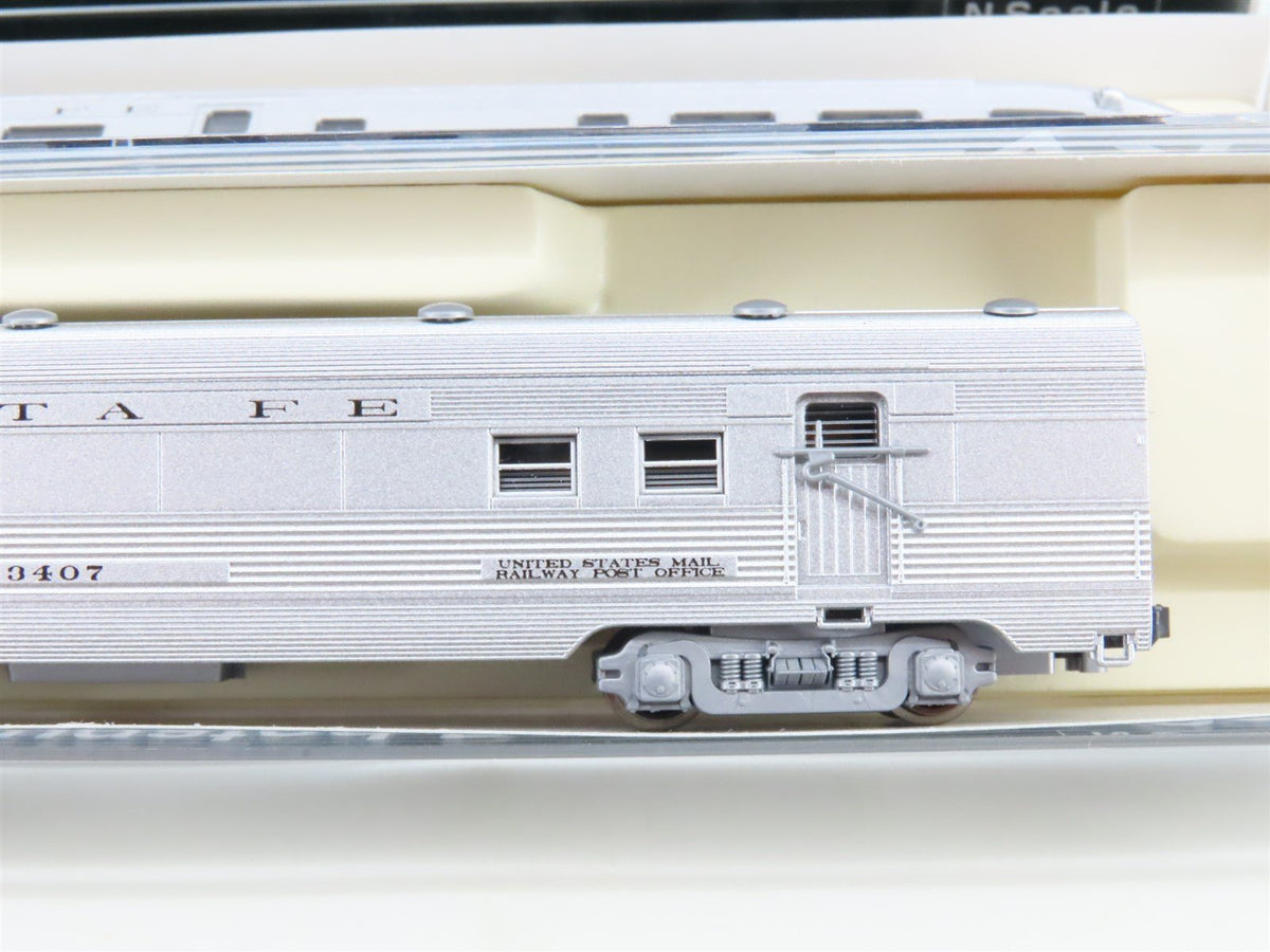 N Scale KATO 106-1502 ATSF Santa Fe Railroad Corrugated Passenger 4-Car Set