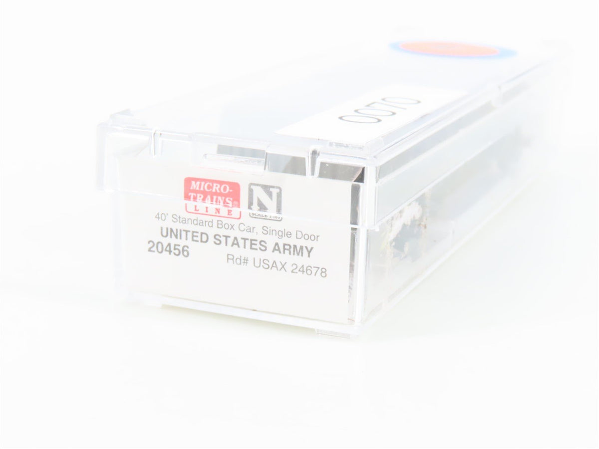 N Scale Micro-Trains MTL 20456 USAX United States Army 40&#39; Box Car #24678