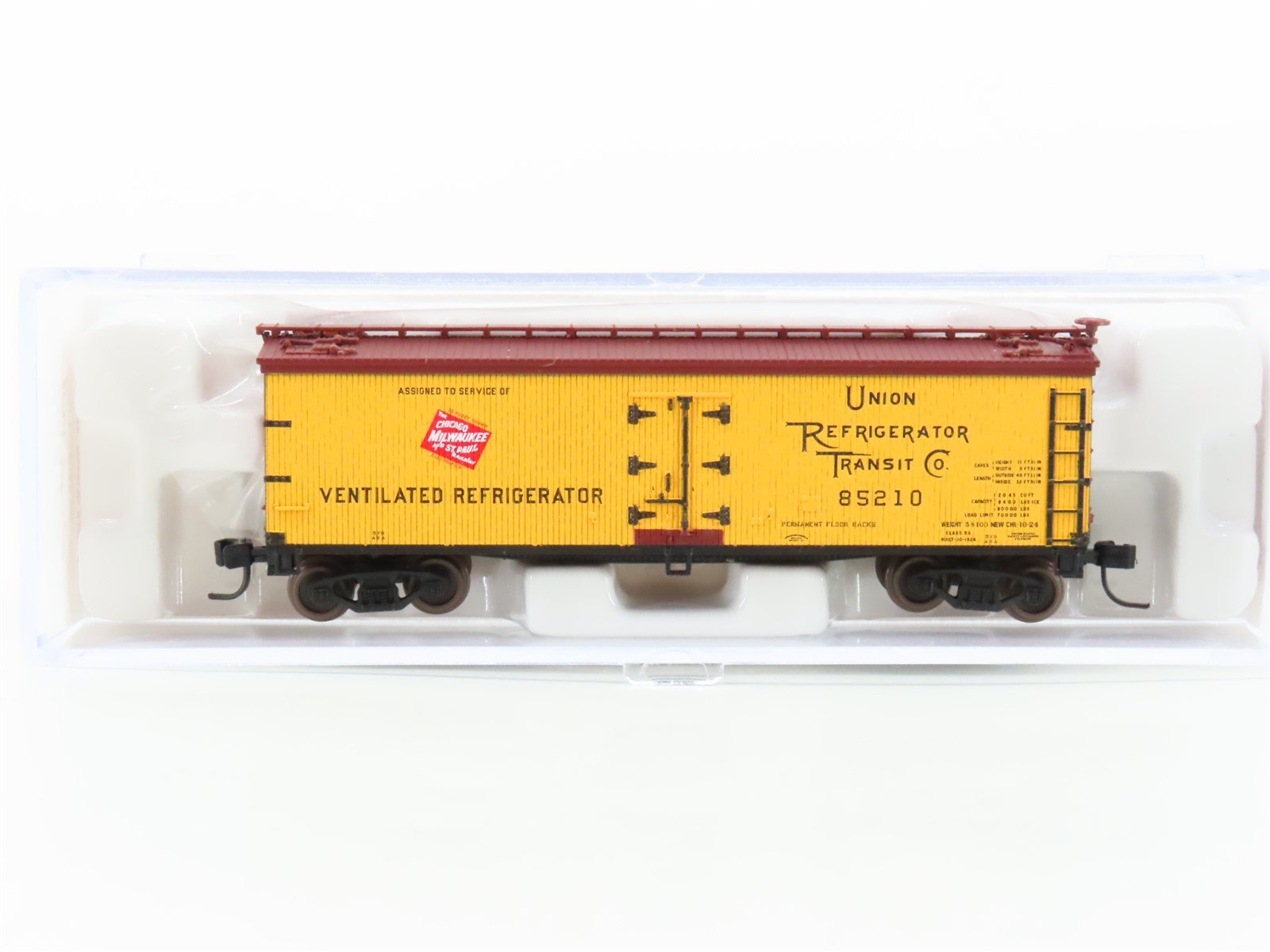 N Scale Atlas 41458 URTC Milwaukee Road 40' Woodside Reefer #85210