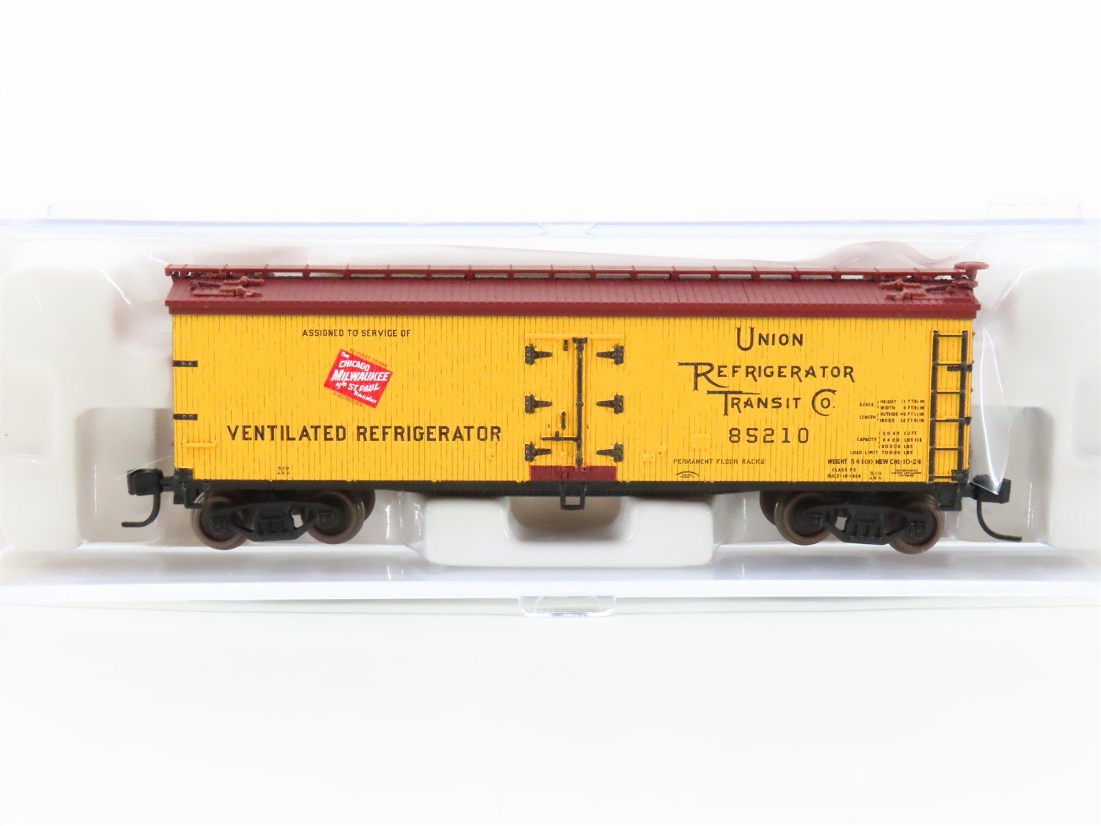 N Scale Atlas 41458 URTC Milwaukee Road 40' Woodside Reefer #85210