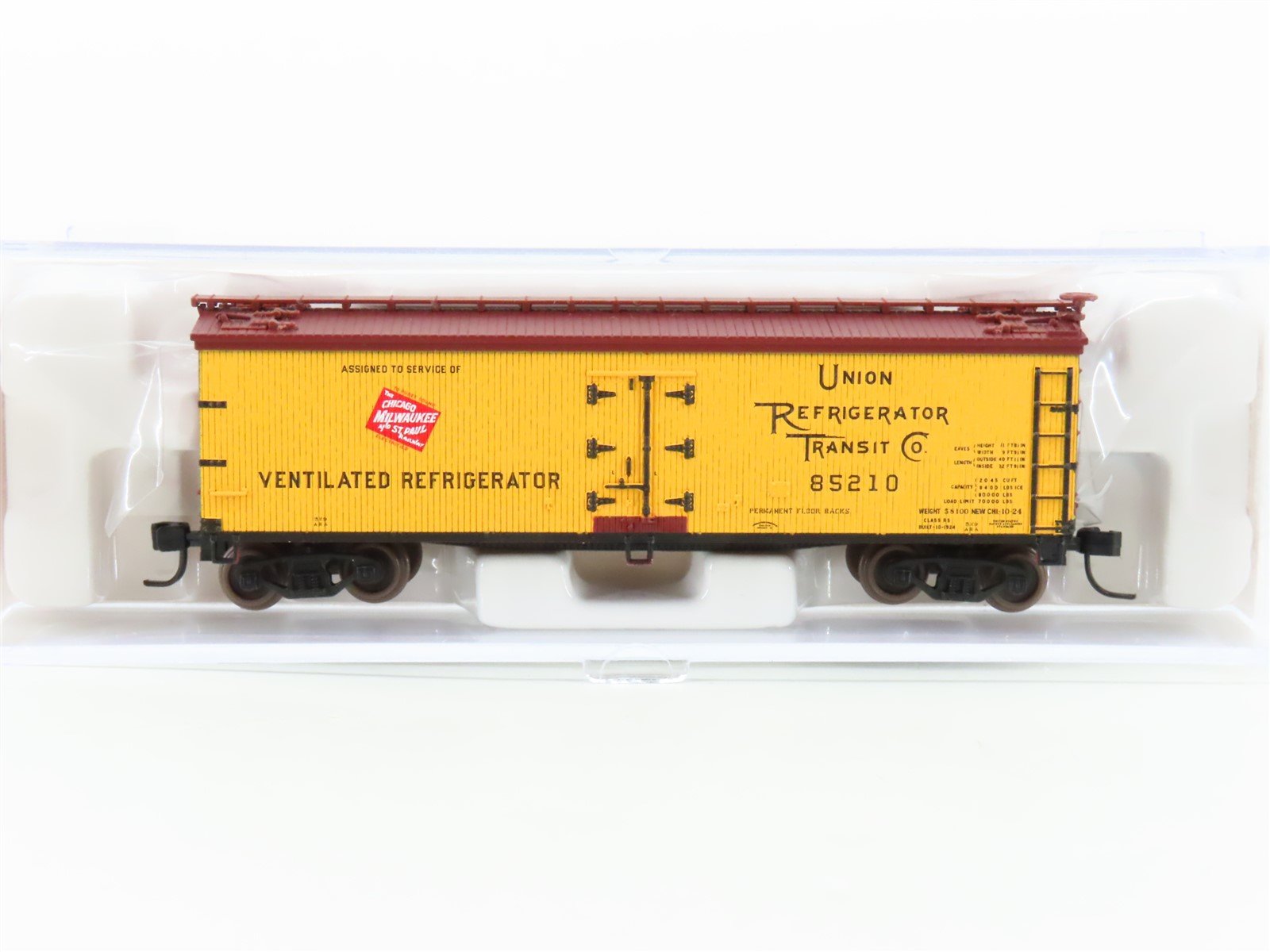 N Scale Atlas 41458 URTC Milwaukee Road 40' Woodside Reefer #85210